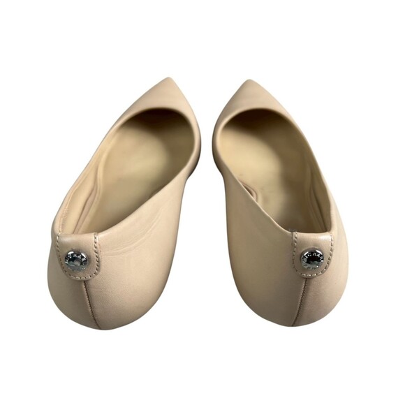 Michael Kors Neutral Beige Leather Pointed Kitten Heel Pumps Size 8 Party Office - Picture 5 of 16